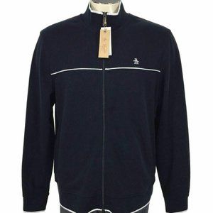 NEW $120 Original Penguin Knit Track Athletic Jacket! 2X Navy With Penguin Logo